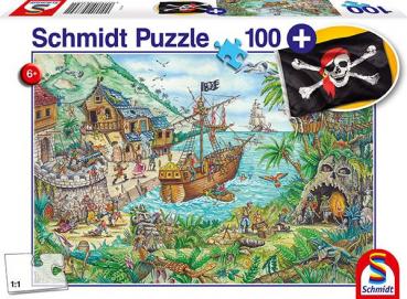 Kinderpuzzle mit add on, Motiv - In der Piratenbucht