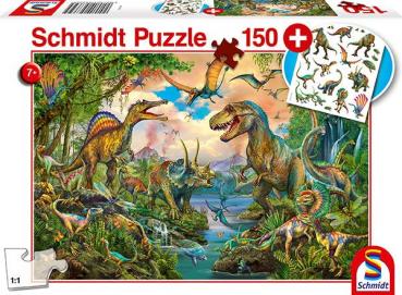 Kinderpuzzle mit add on Motiv - Wilde Dinos