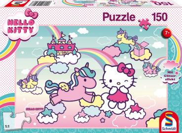 Hello Kitty - Glitzerpuzzle  Kittys Einhorn