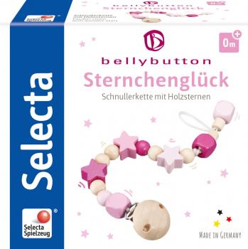 Sternchenglück - Schnullerkette - rosa